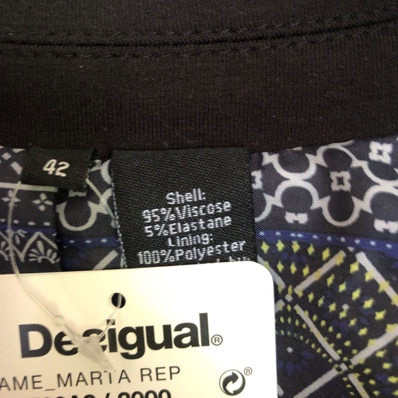 NWT Desigual Blazer w/ Blue Accents and Lining - Picture 5 of 12